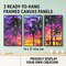 Diamond Painting Kit, Diamond Art on Framed Canvas with Gem Storage Case and Accessory Kit, Beach, 3 Stretched Canvas Panels,